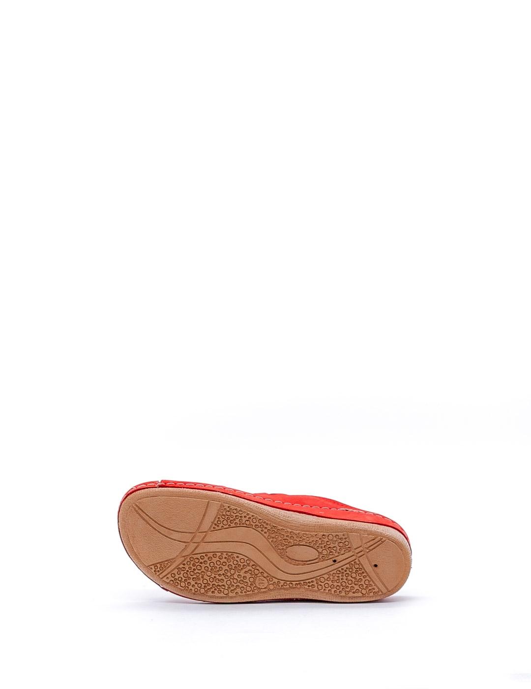 Sandalia Fly Soft 8800 rojo cuña para mujer