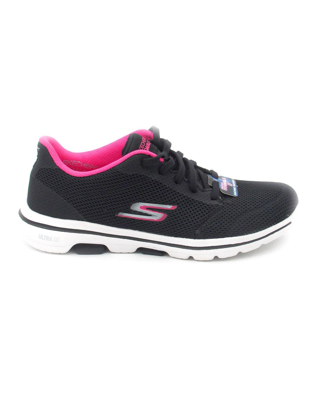 Zapatilla Skechers 124155/BKHP negro/rosa mujer