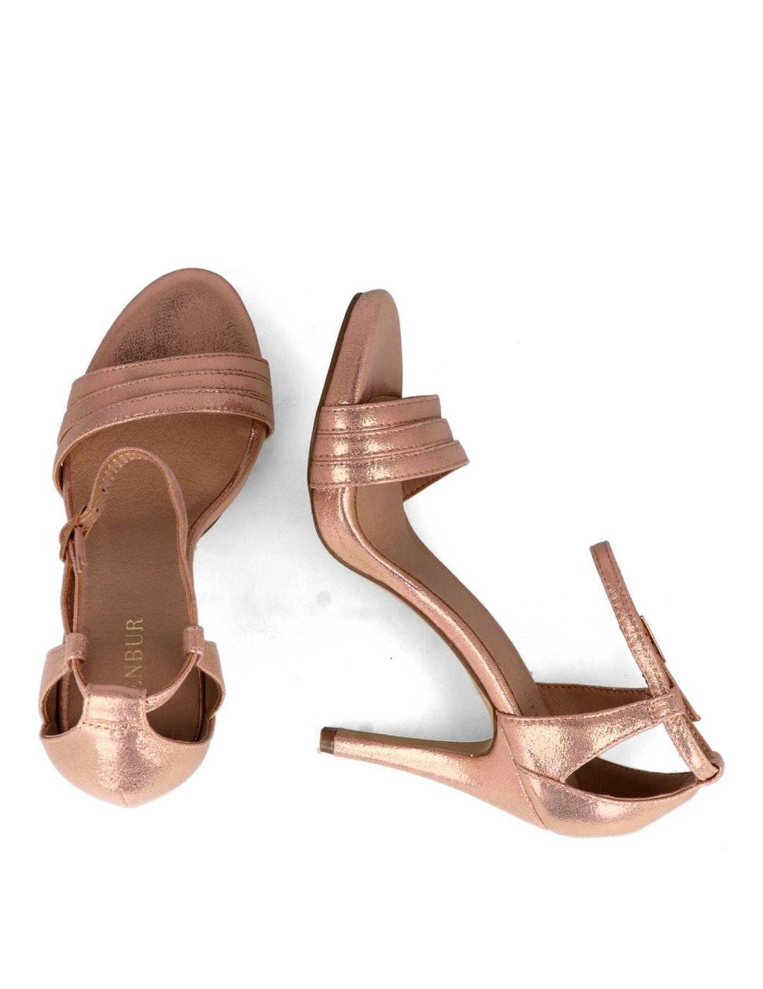 Sandalia Menbur 218917 oro/rosa tacón para mujer