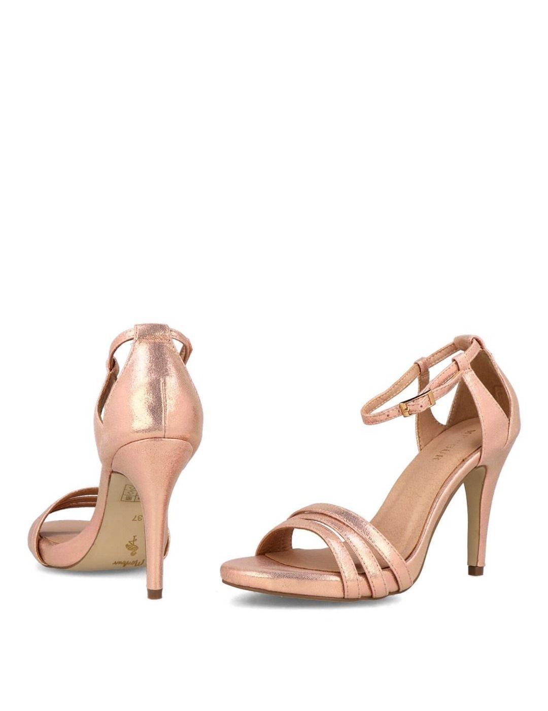 Sandalia Menbur 218917 oro/rosa tacón para mujer
