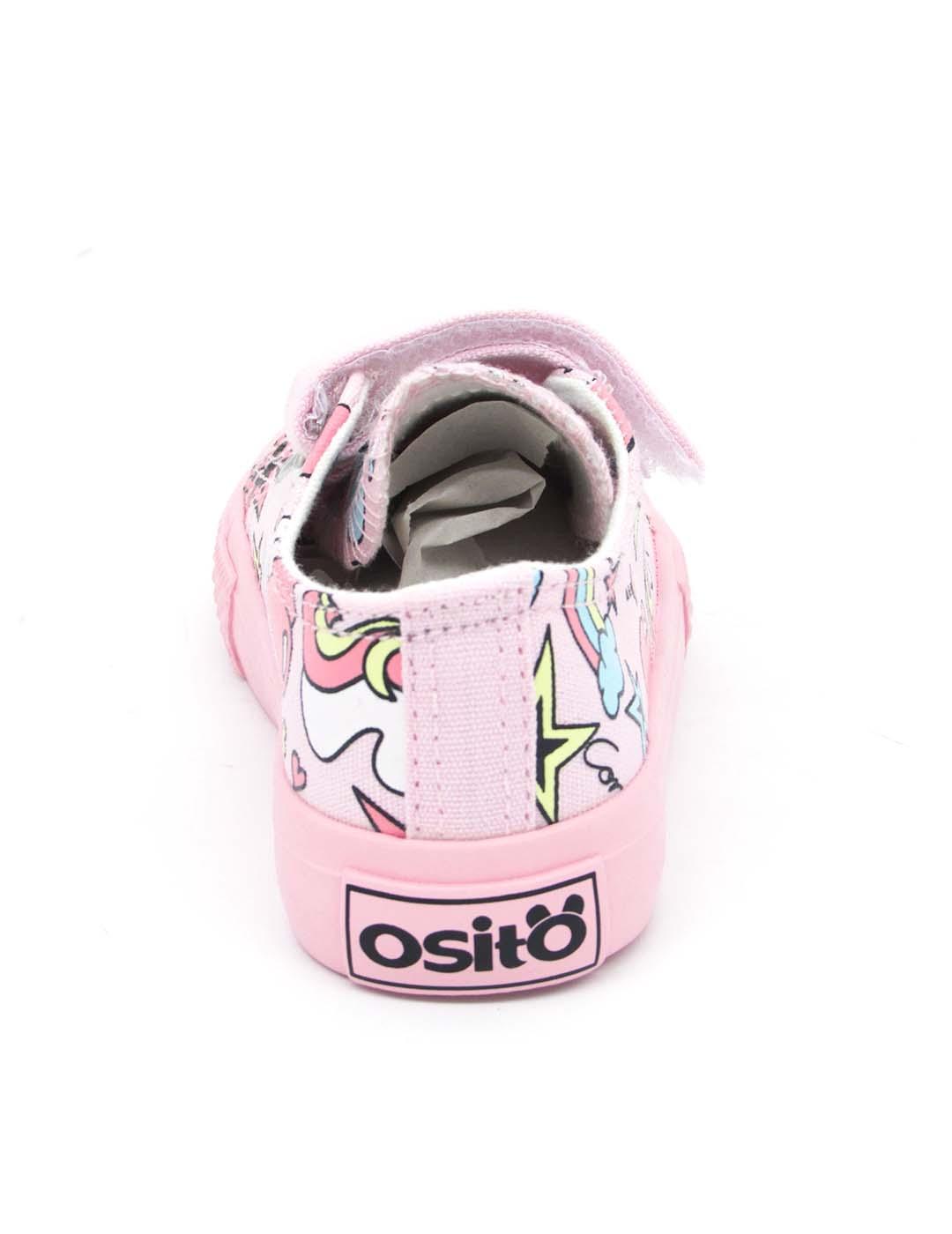 Zapatilla Osito 14157 rosas para niña