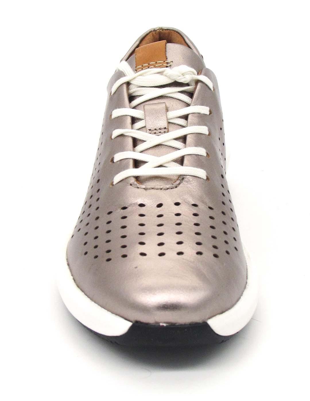 Zapato Clarks Un Rio Tie dorado para mujer