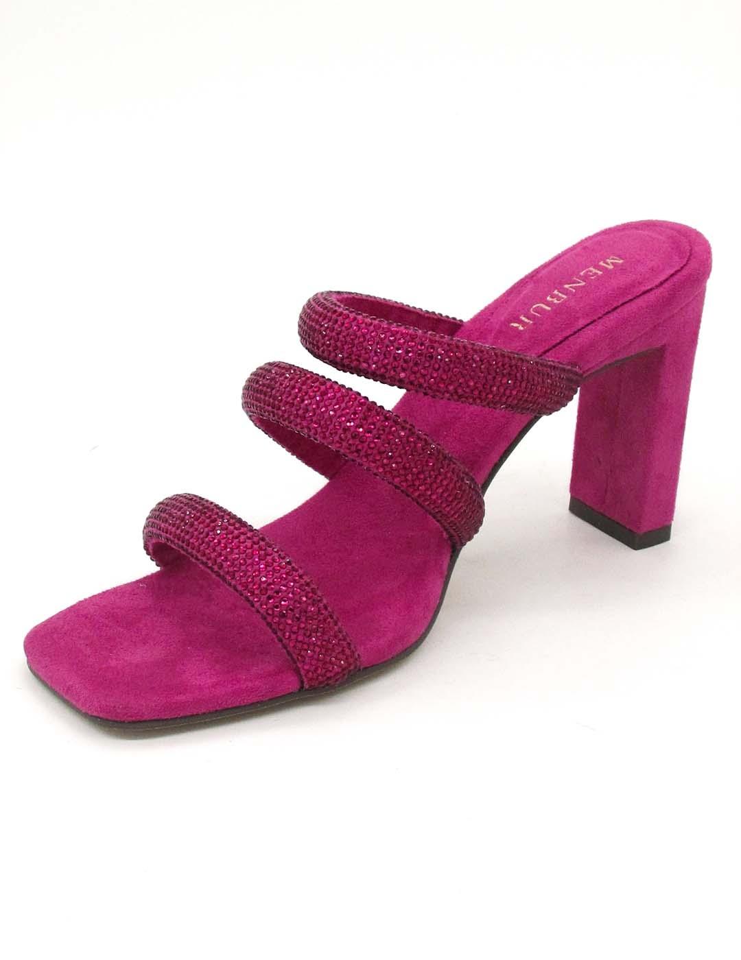 Sandalias de tacón Menbur 22831 moradas para mujer