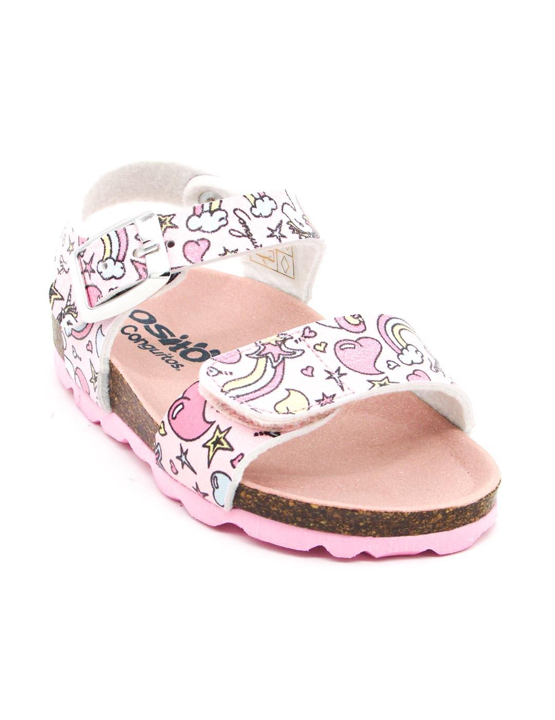 Sandalia Ositos MVS 14349 rosa unicornio niña