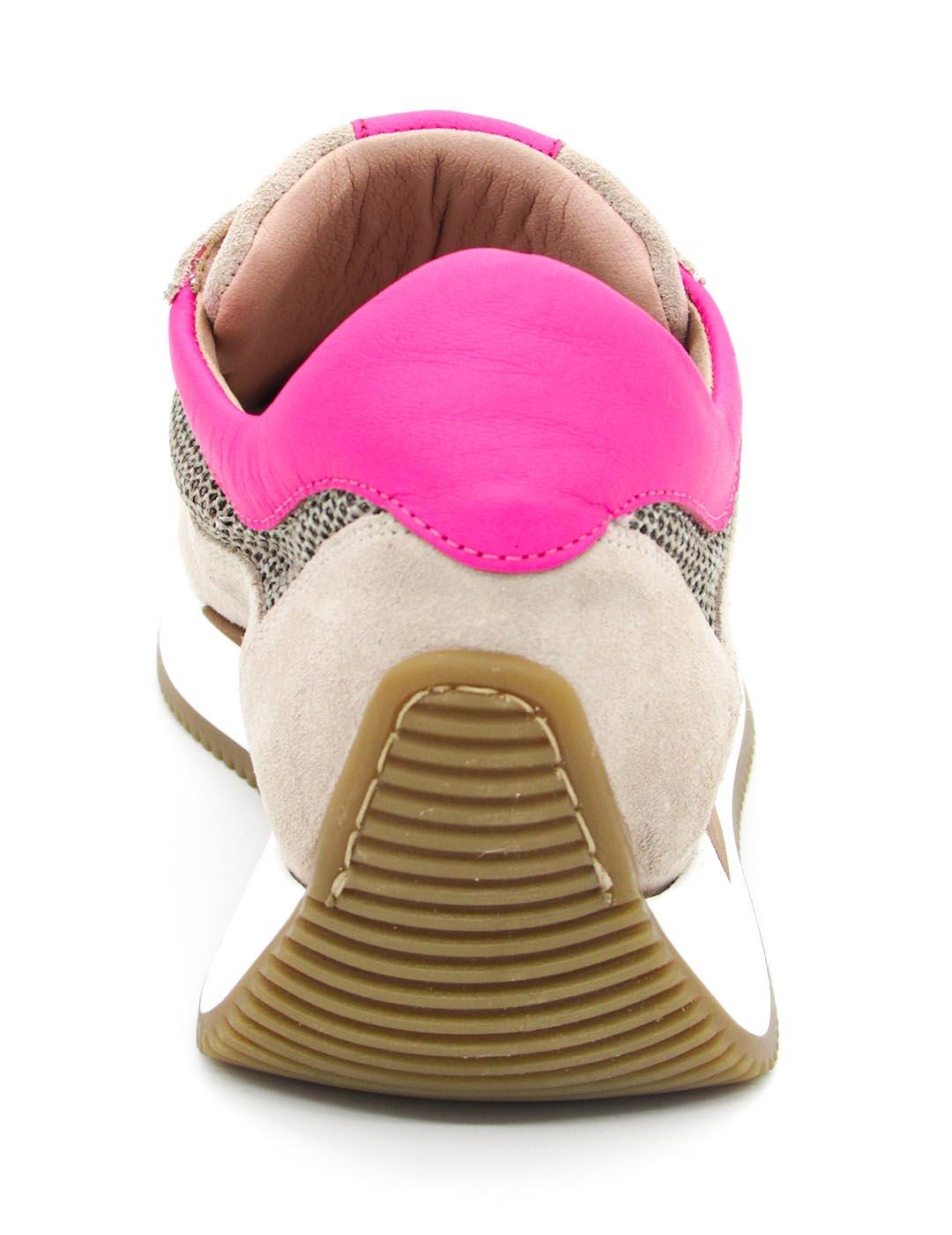 Deportivo Claudia cerny taupe/rosa para mujer