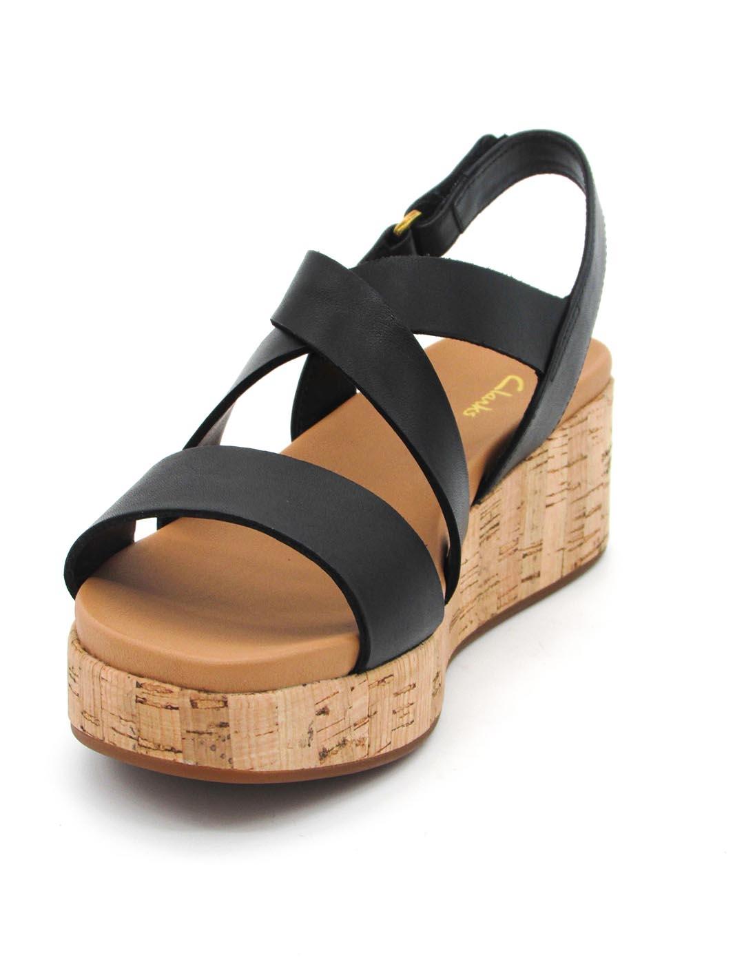 Sandalia Clarks Cork Kimmel negro para  mujer