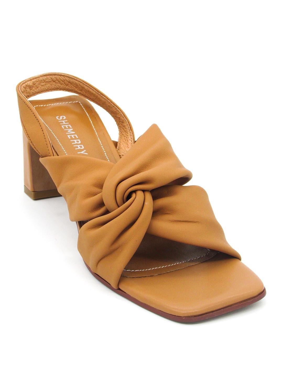 Sandalia Shemerry SS22019 camel para mujer