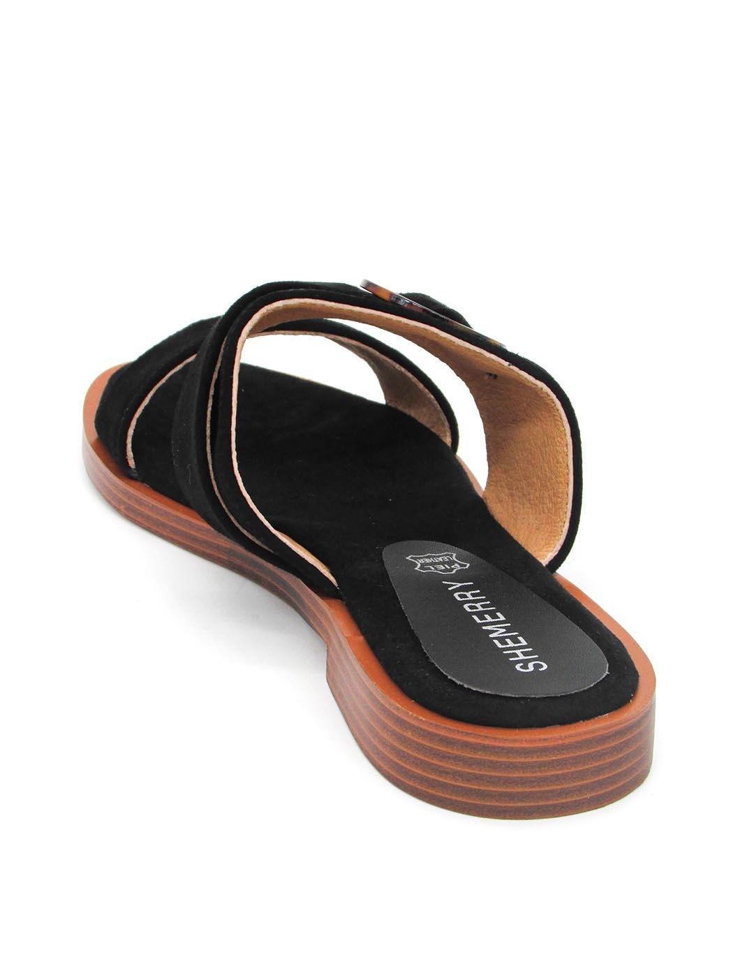 Sandalia Shemerry SS22002 negro para mujer