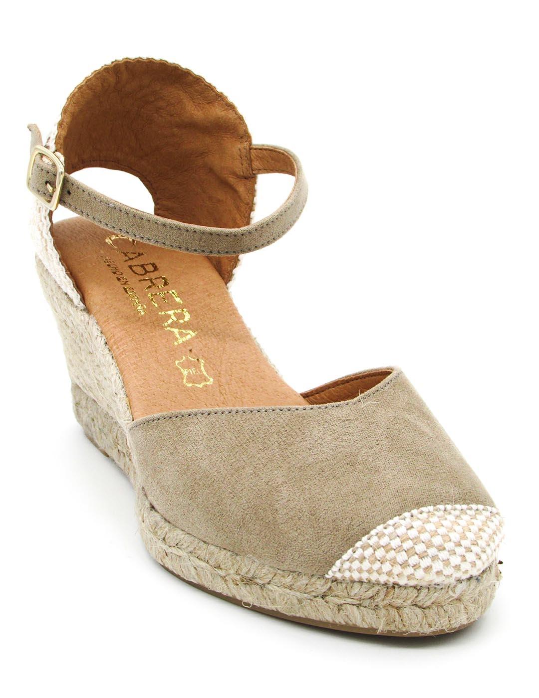 Alpargata Cabrera 29S-5 de color arena con cuña para mujer