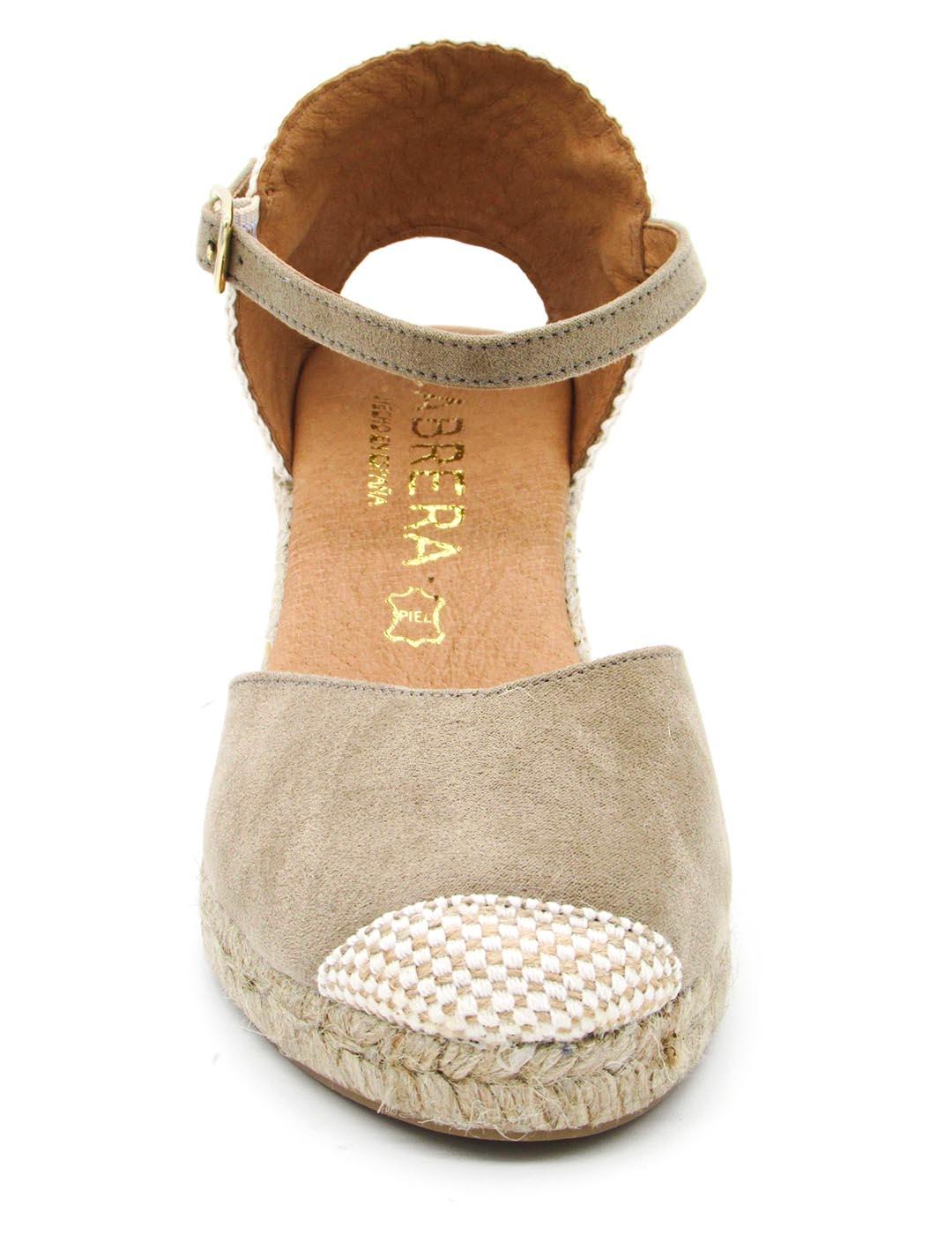 Alpargata Cabrera 29S-5 de color arena con cuña para mujer