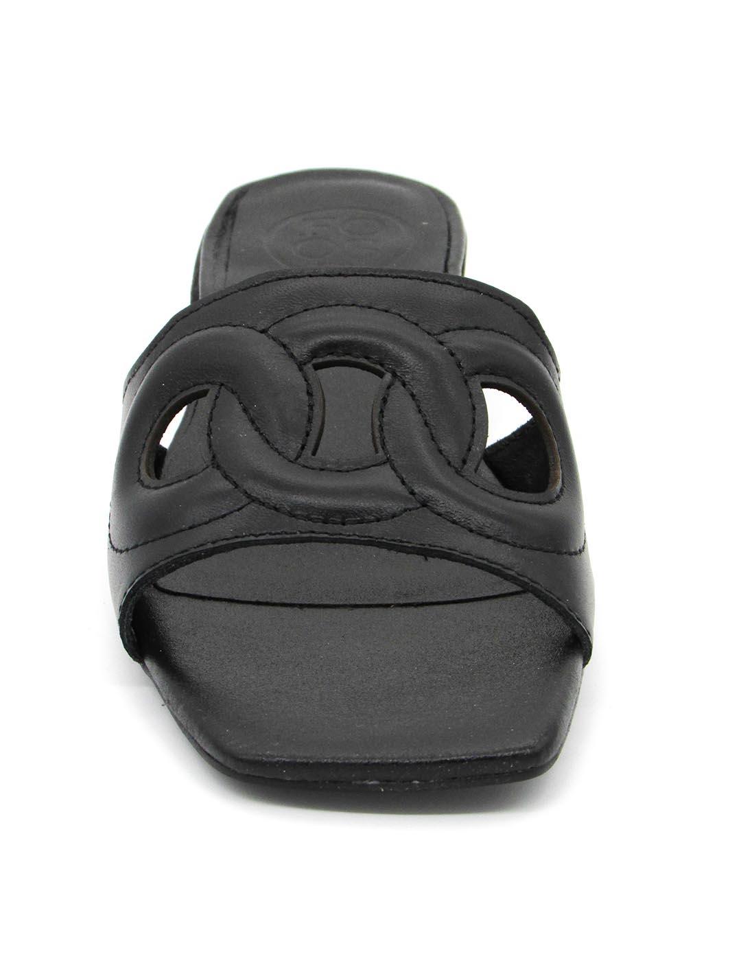 Sandalia Alissa 02 Foos negro con tacón para mujer