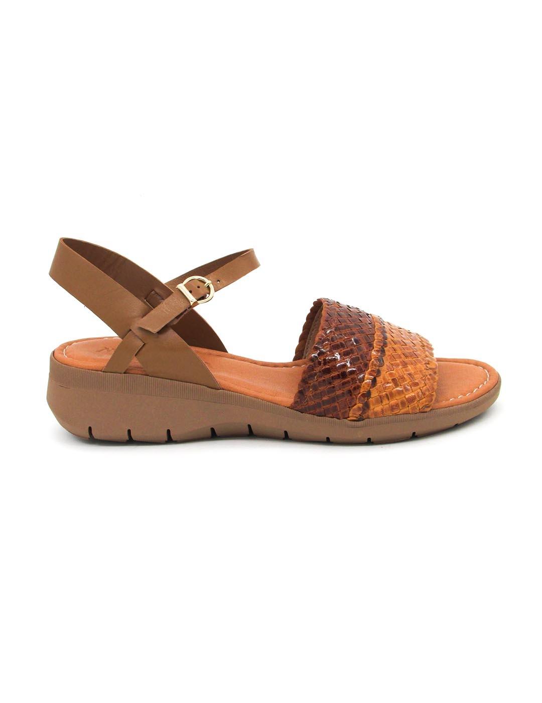 Sandalia Marlinna 25703 cuero con cuña para mujer