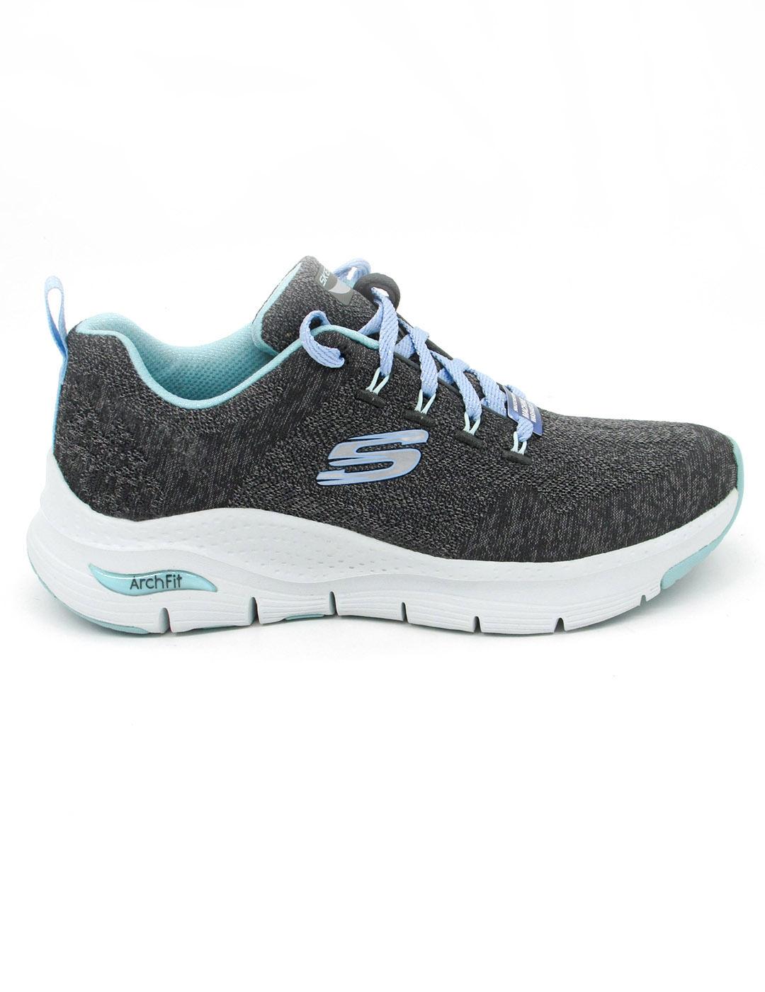 Zapatilla Skechers 149414 gris/turquesa para mujer
