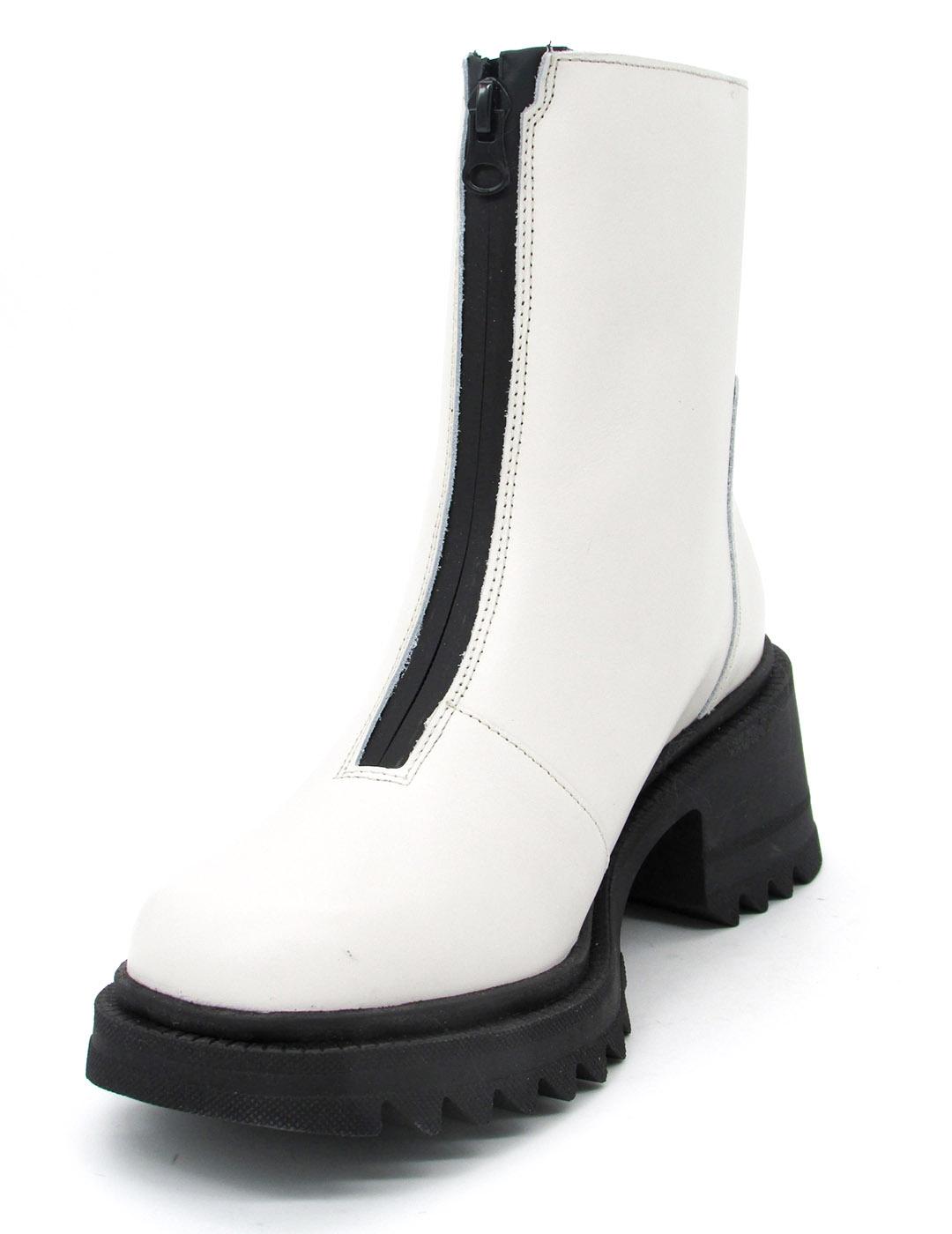 Botín Foos ATENE 04 blanco tacon para mujer