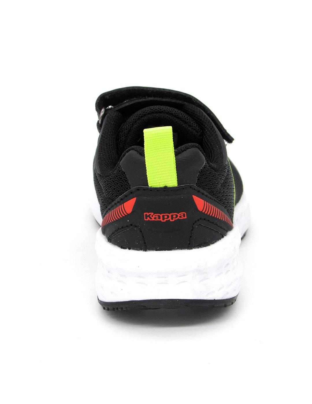 Deportivo Kappa 331D61W negro/naranja niña