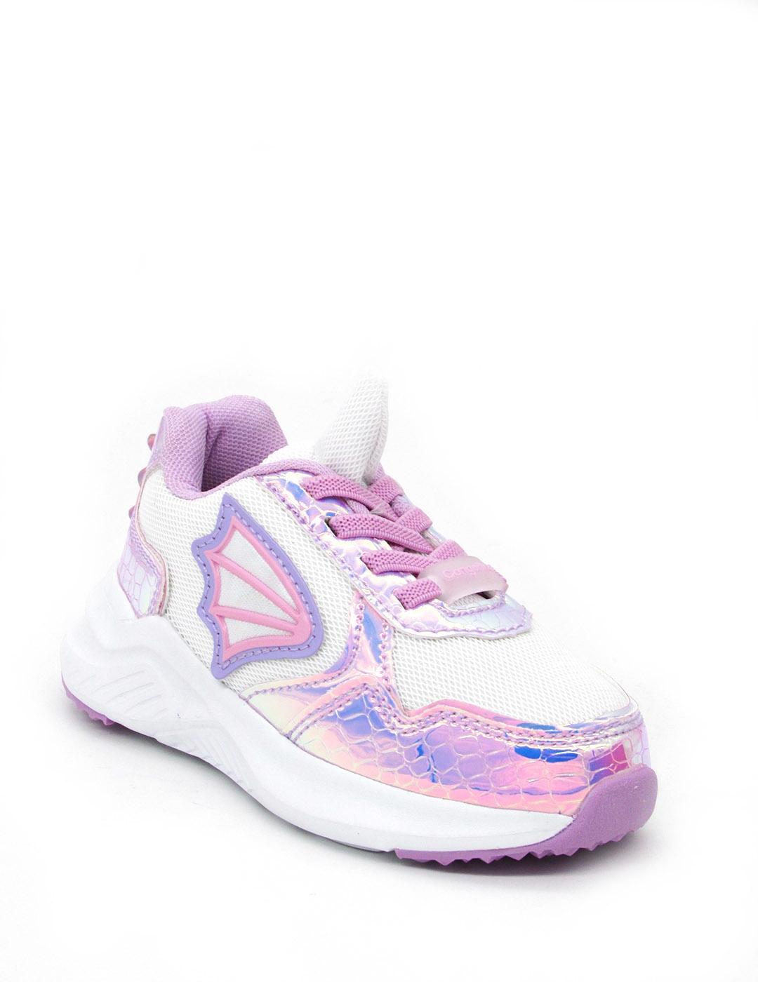 Zapatilla Conguitos MI126108 rosa/bco niña