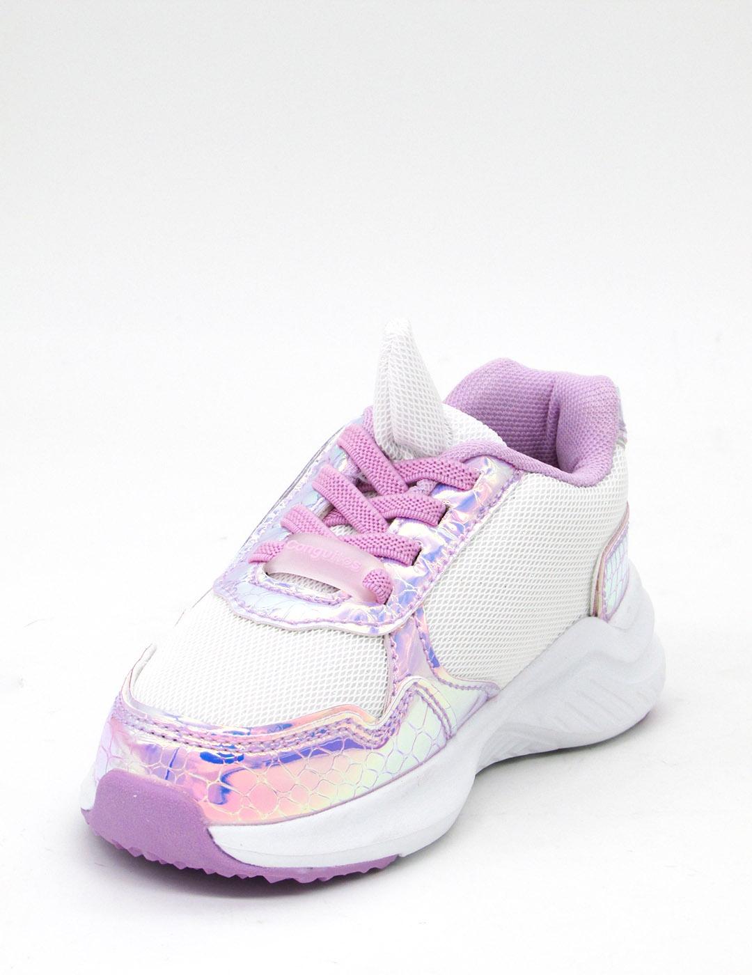 Zapatilla Conguitos MI126108 rosa/bco niña