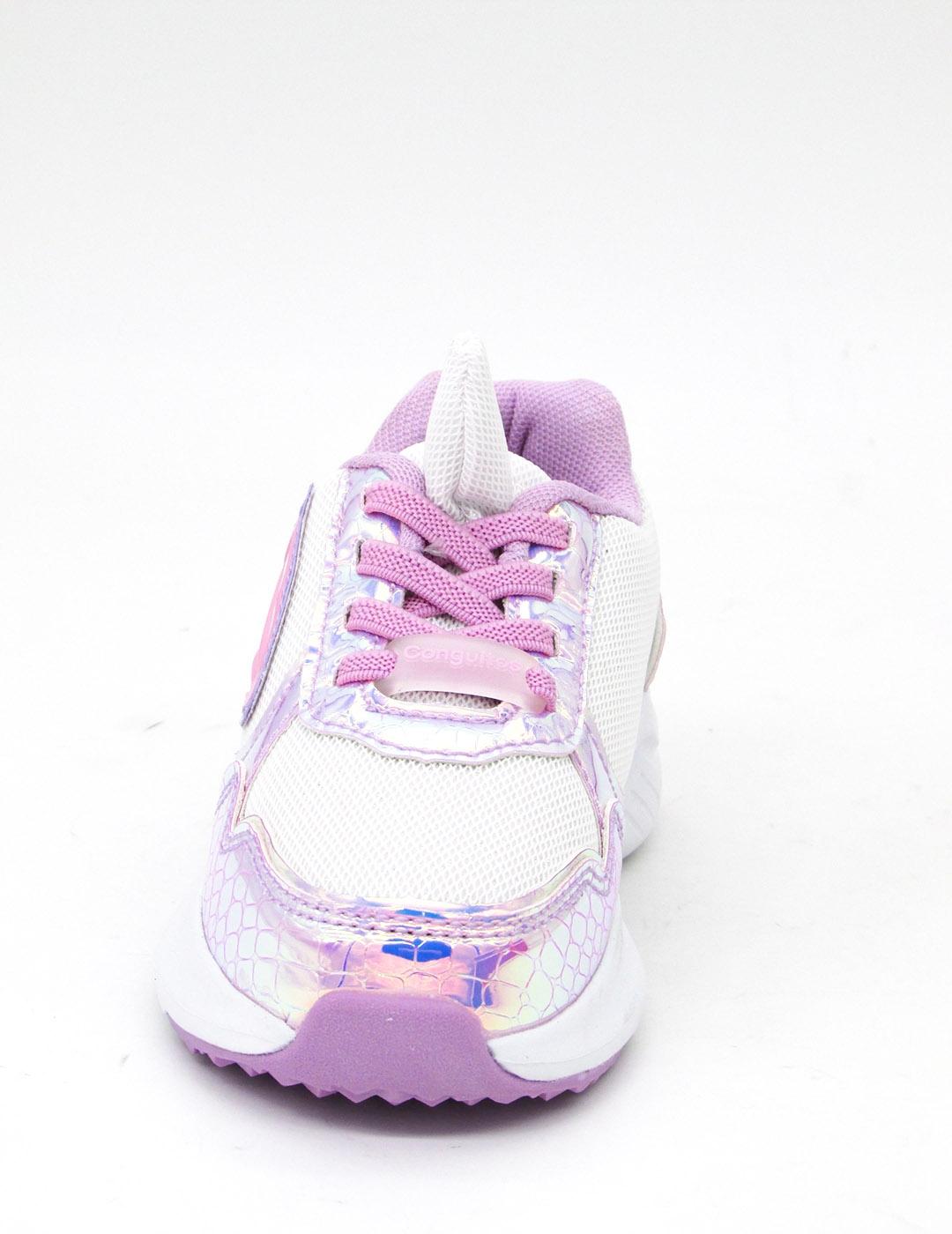 Zapatilla Conguitos MI126108 rosa/bco niña