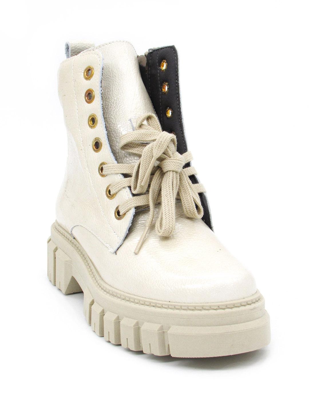 Botín Pitillos 1655 crema para mujer 