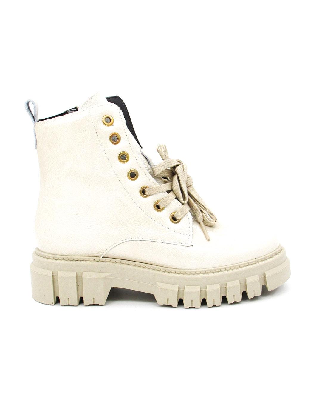 Botín Pitillos 1655 crema para mujer 