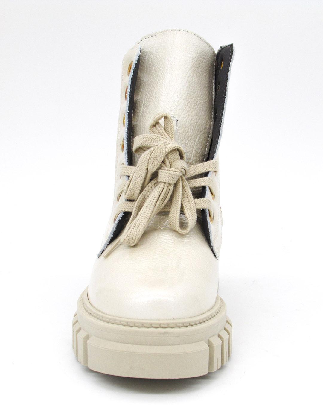 Botín Pitillos 1655 crema para mujer 