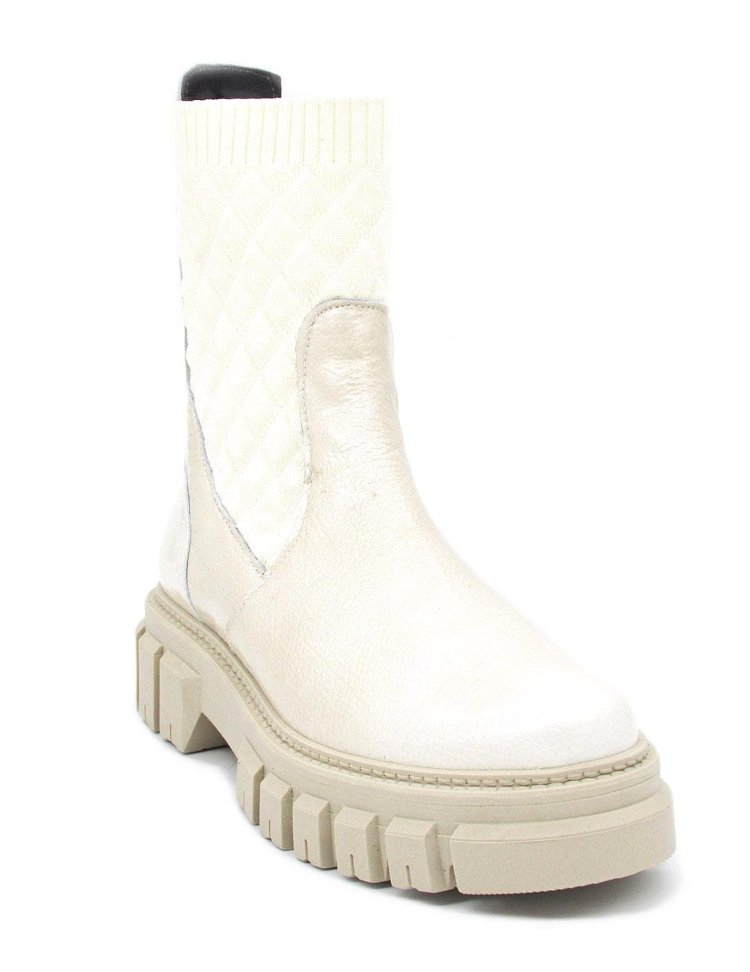 Botín Pitillos 1656 crema para mujer