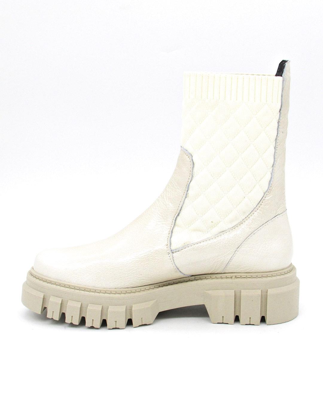 Botín Pitillos 1656 crema para mujer