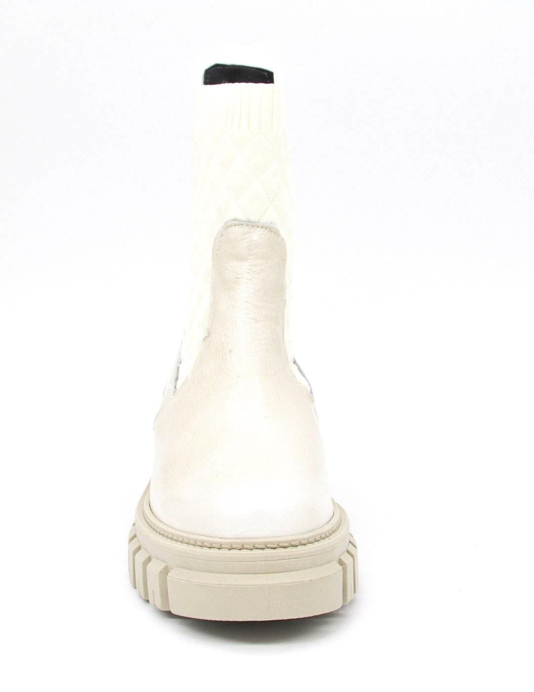 Botín Pitillos 1656 crema para mujer