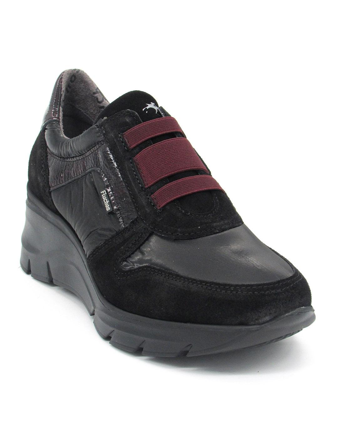 Zapato Fluchos F1509 negro elástico para mujer