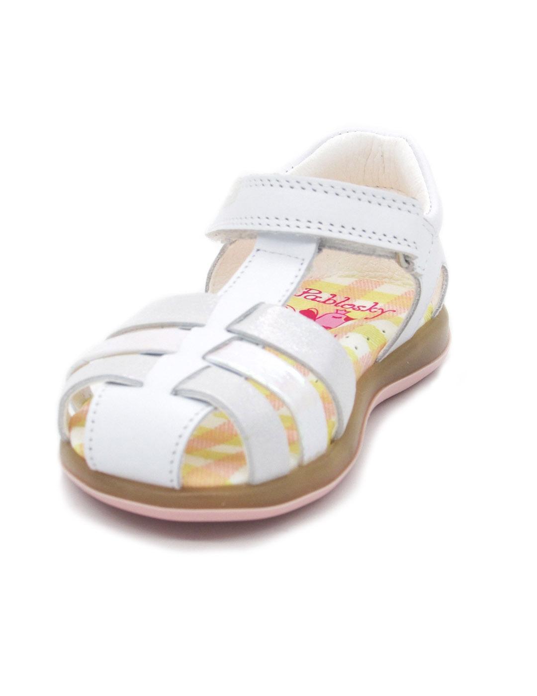 Sandalia Pablosky 029400 blanco para niña