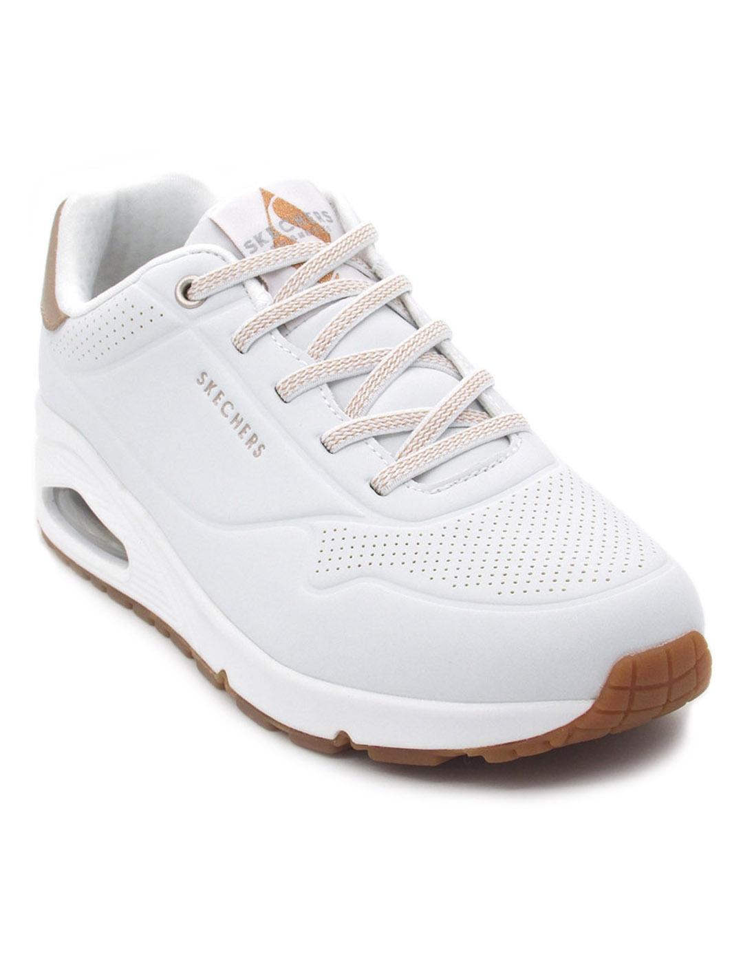 Zapatilla Skechers 155196/WHT blanco/dorado mujer