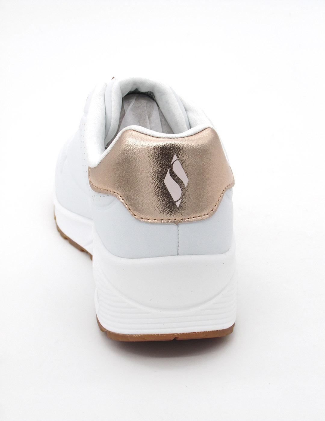 Zapatilla Skechers 155196/WHT blanco/dorado mujer