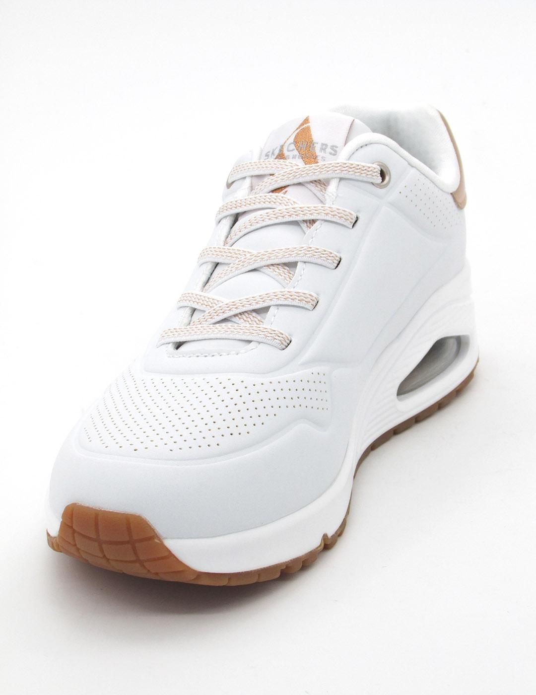 Zapatilla Skechers 155196/WHT blanco/dorado mujer