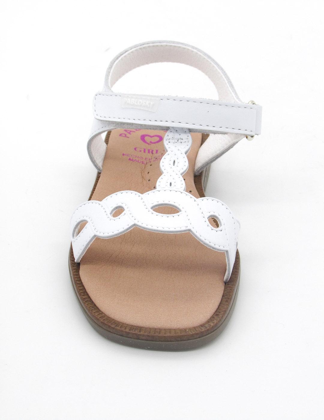 Sandalia Pablosky 419600 blanco para niña