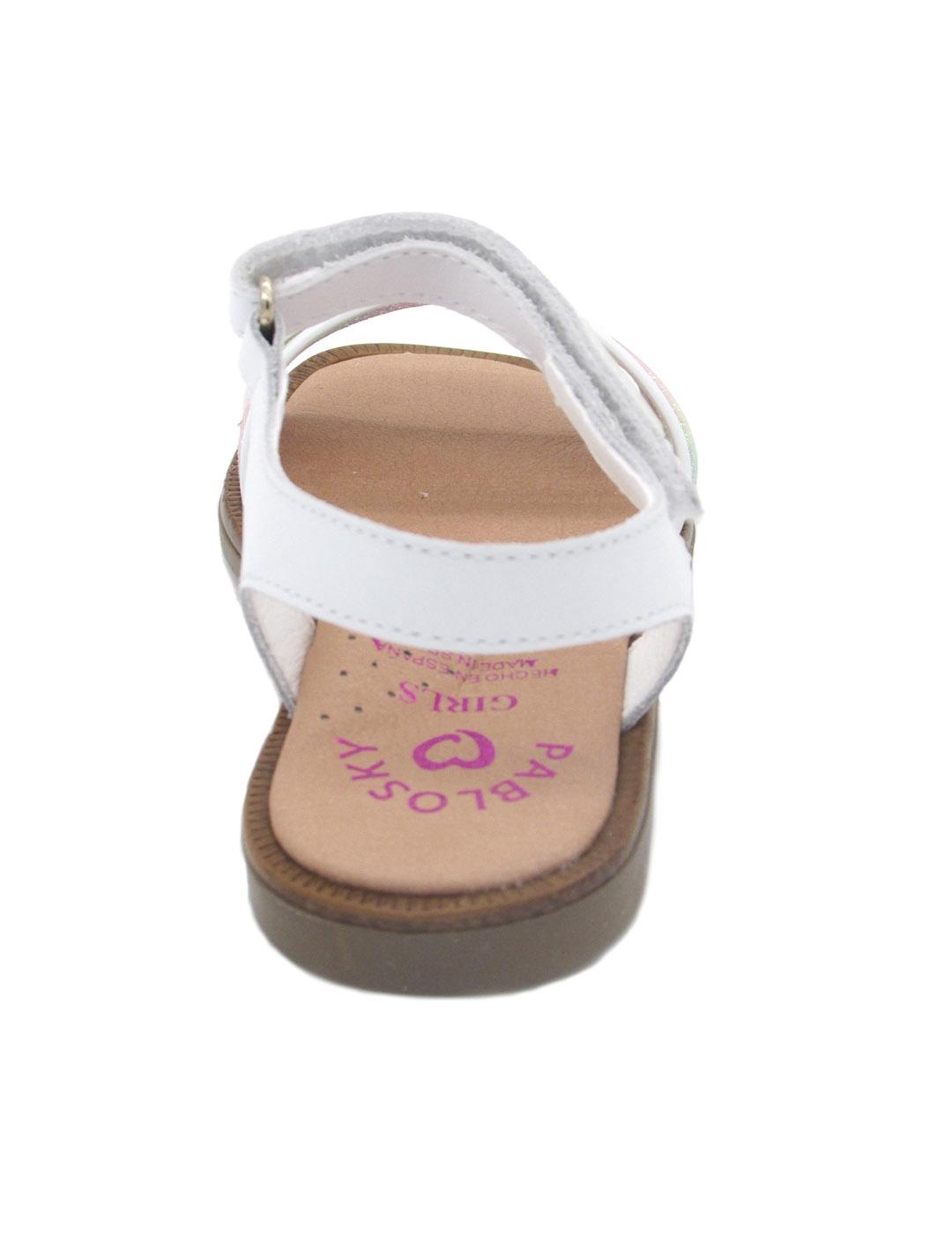 Sandalia Pablosky 419200 blanco para niña