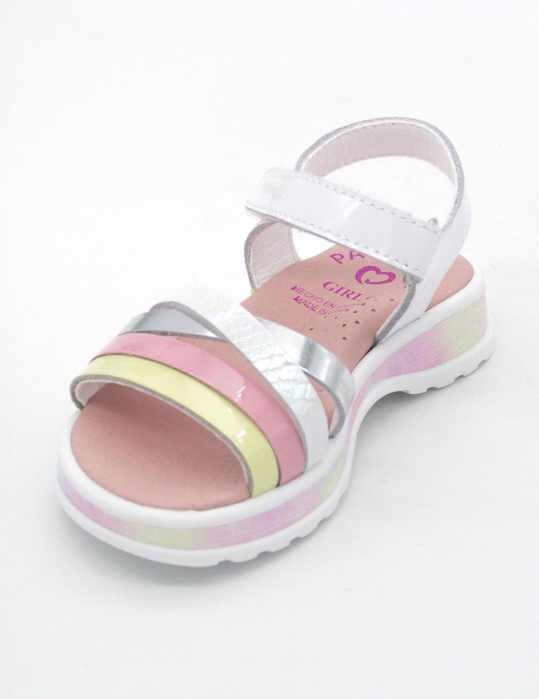 Sandalia Pablosky 417109 blanco para niña