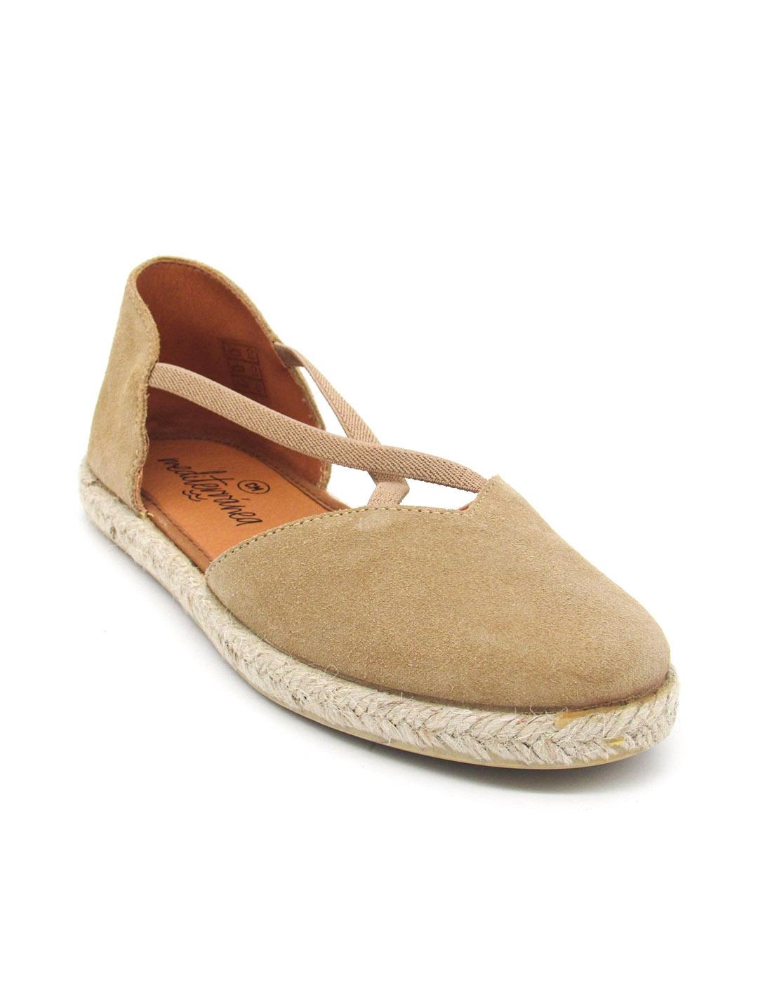 Alpargata Mediterranea 20159 plana color arena