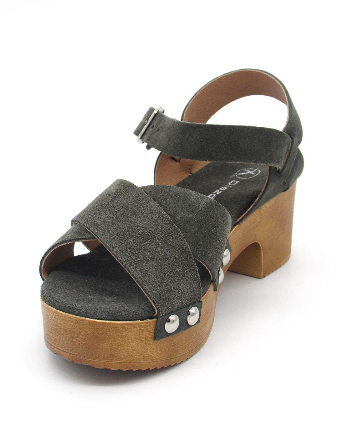 Zueco Diez Dedos 5643616 Verde Serraje