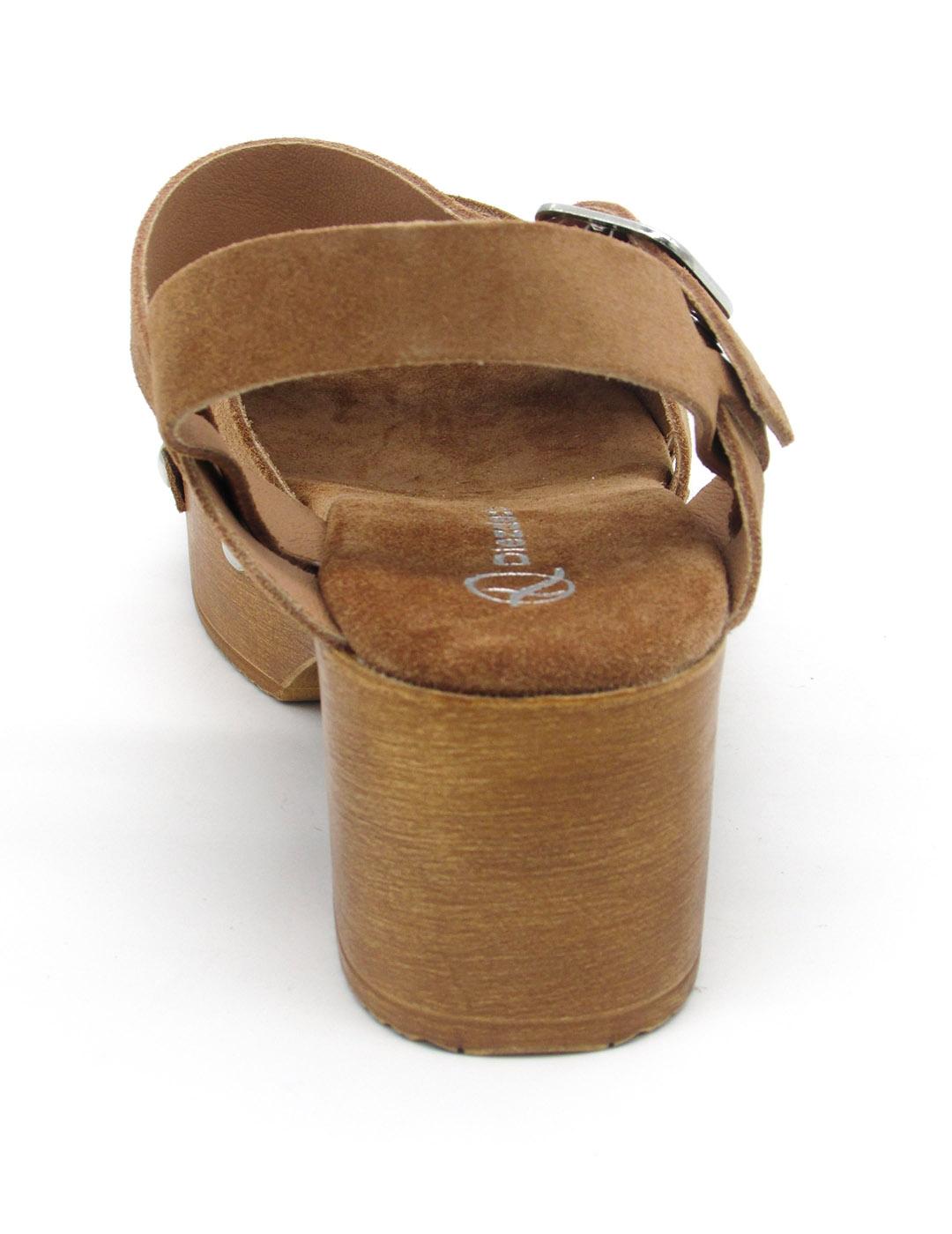 Zueco Diez Dedos 5643616 marrón serraje