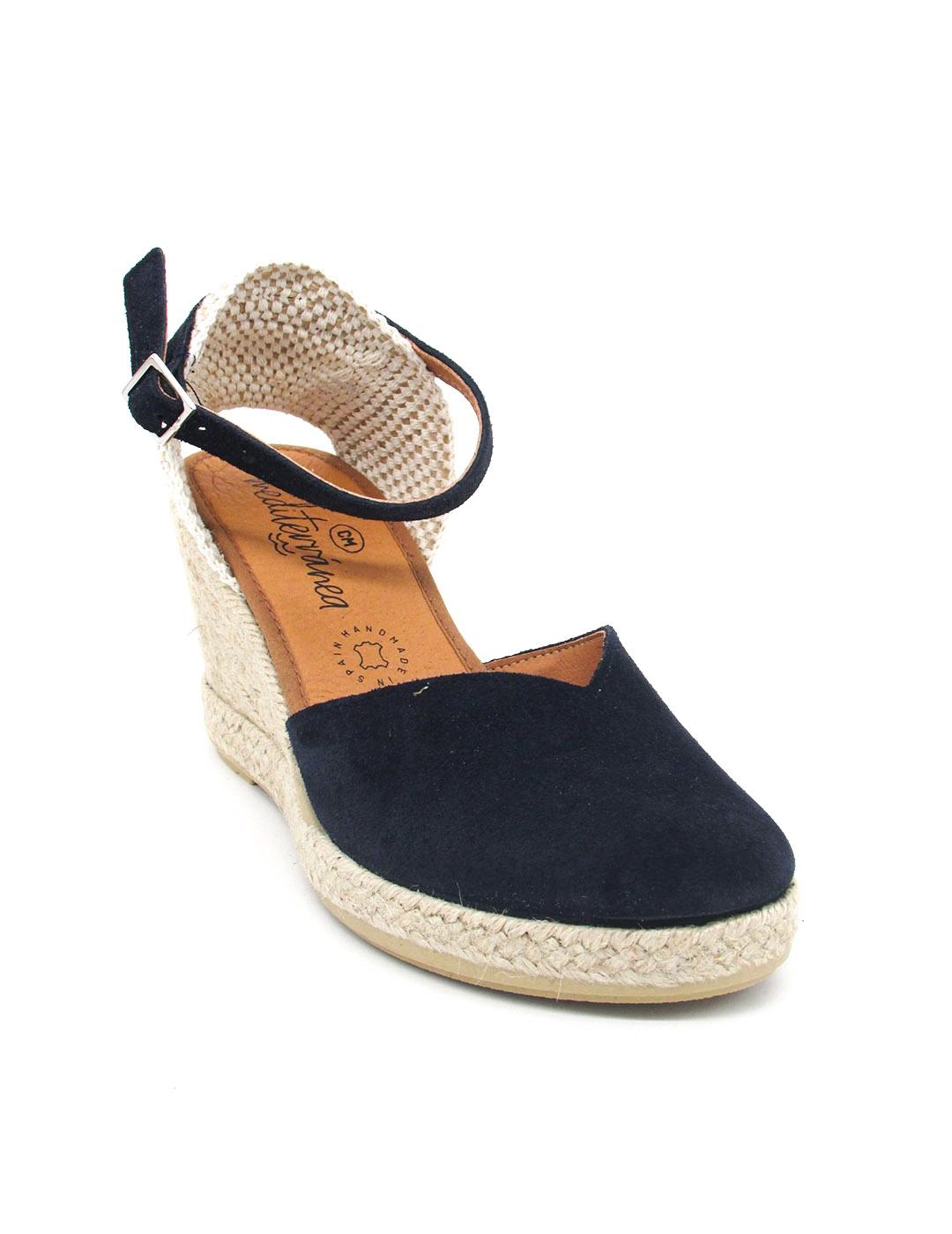 Alpargata Mediterranea 30147 marino con cuña
