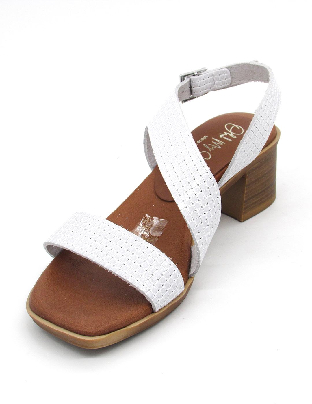 Sandalia Oh My Sandals 5172 blanco con tacon
