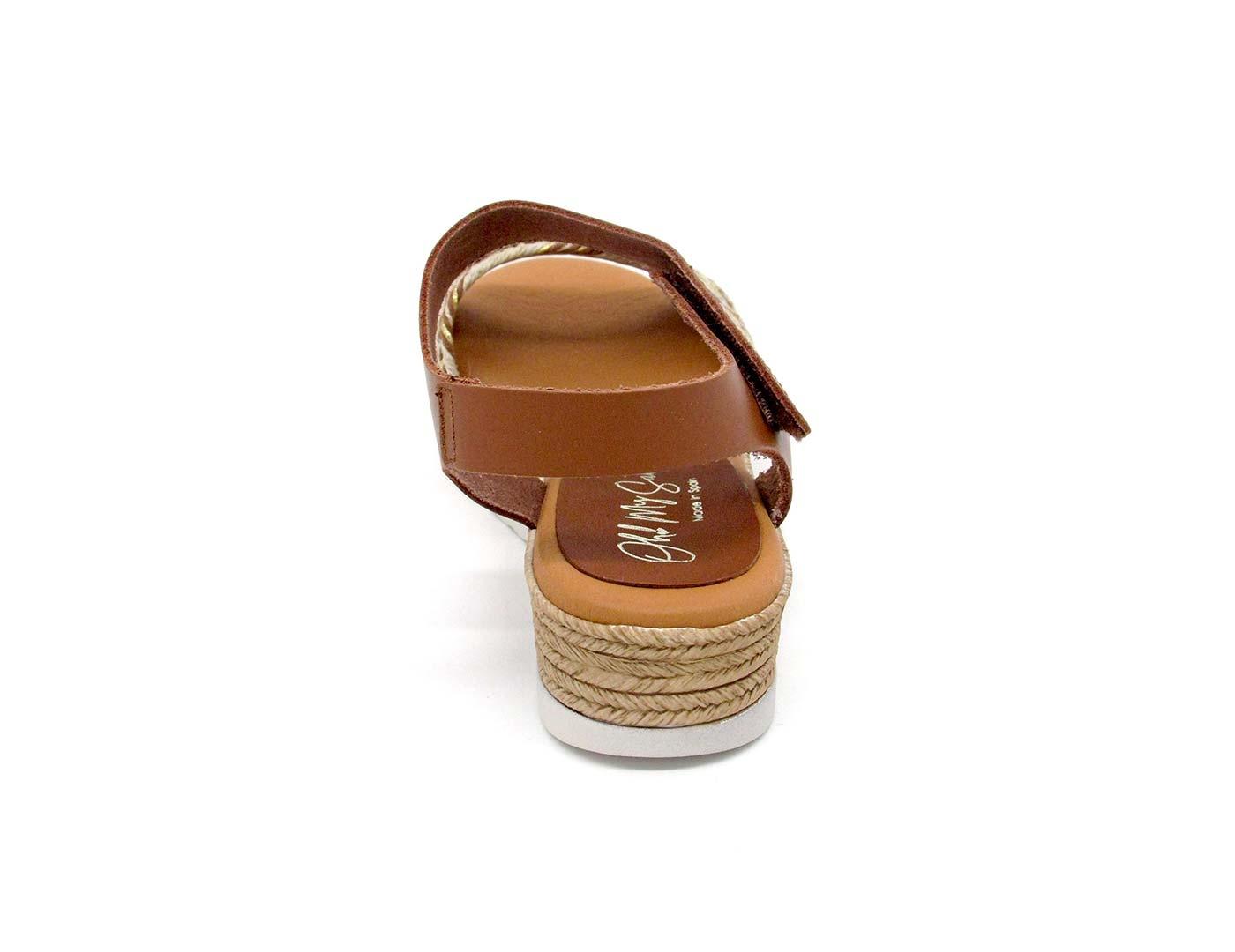Sandalia Oh My Sandals 5206 cuero beige con cuña