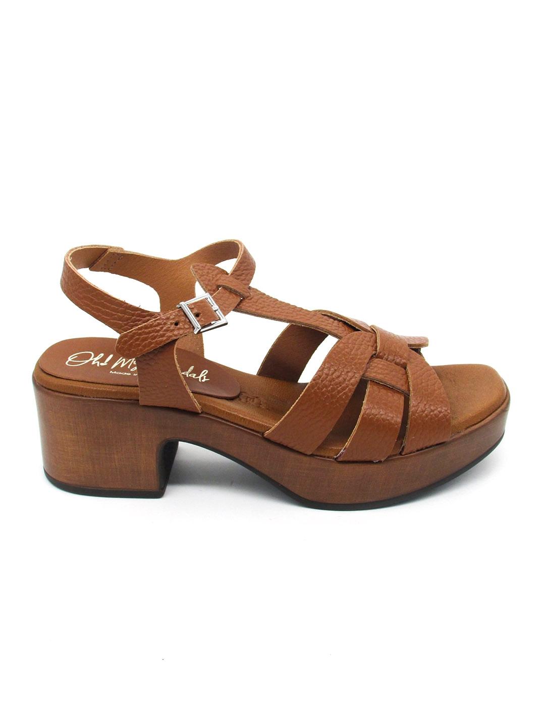 Sandalia Oh My Sandals 5241 cuero con cuña