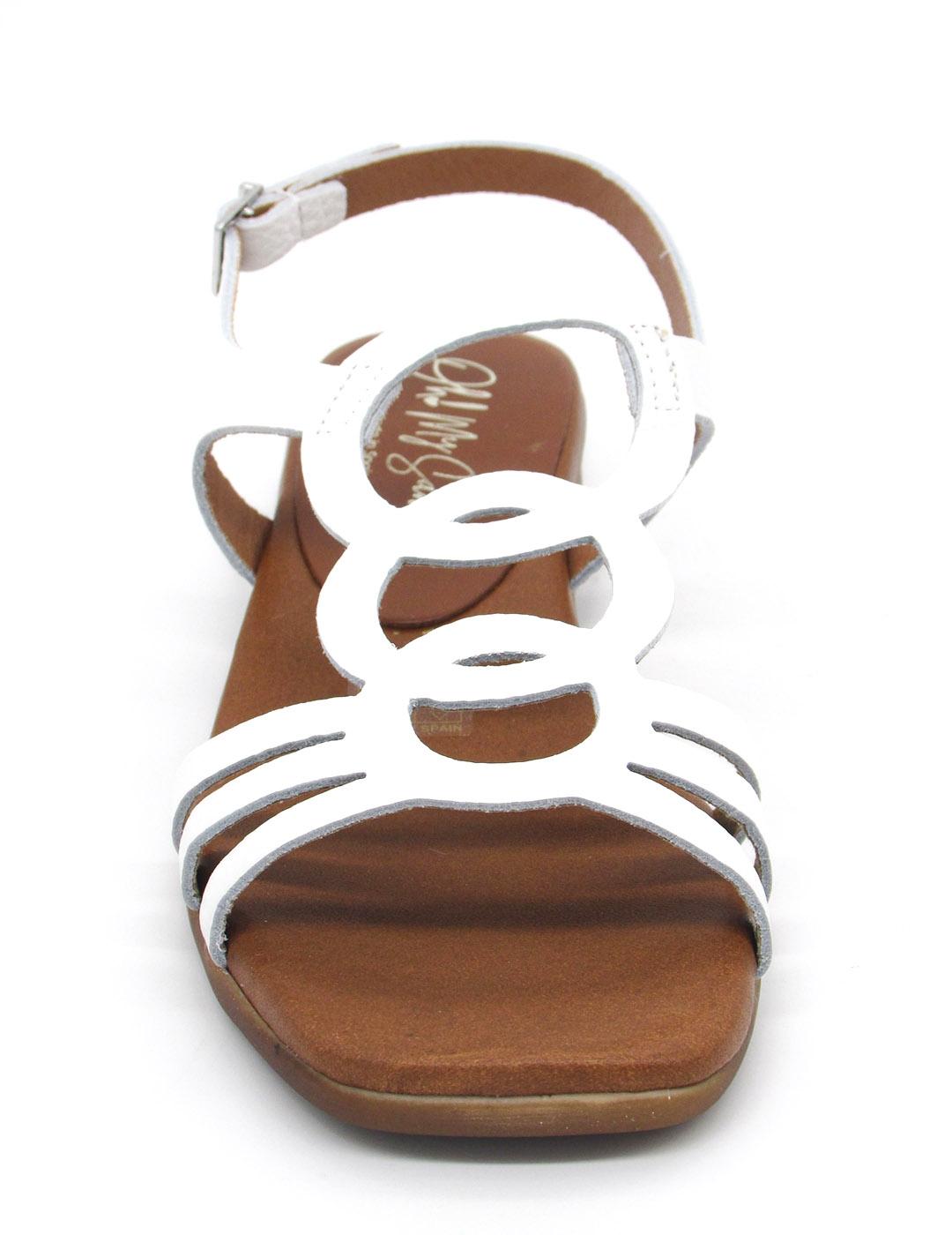 Sandalia Oh My Sandals 5163 plana blanca