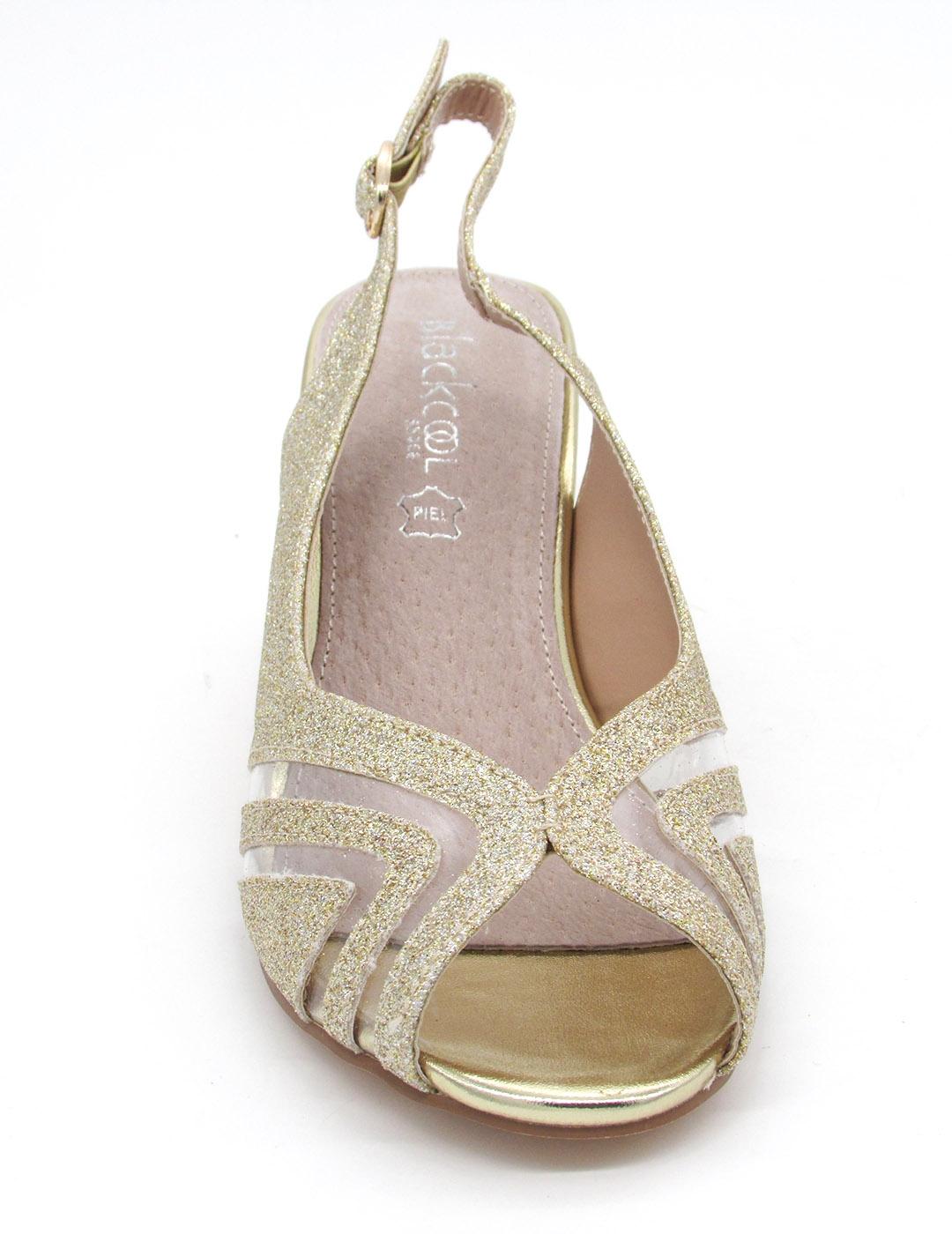 Sandalia BlackCool VALENTINA dorada con tacon