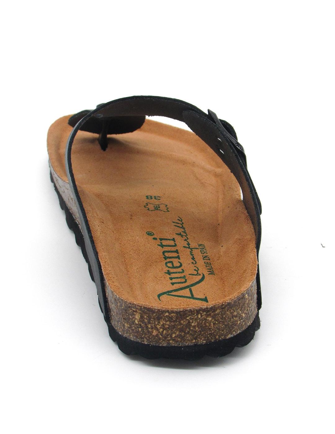 Sandalia Autenti 300 negro piel