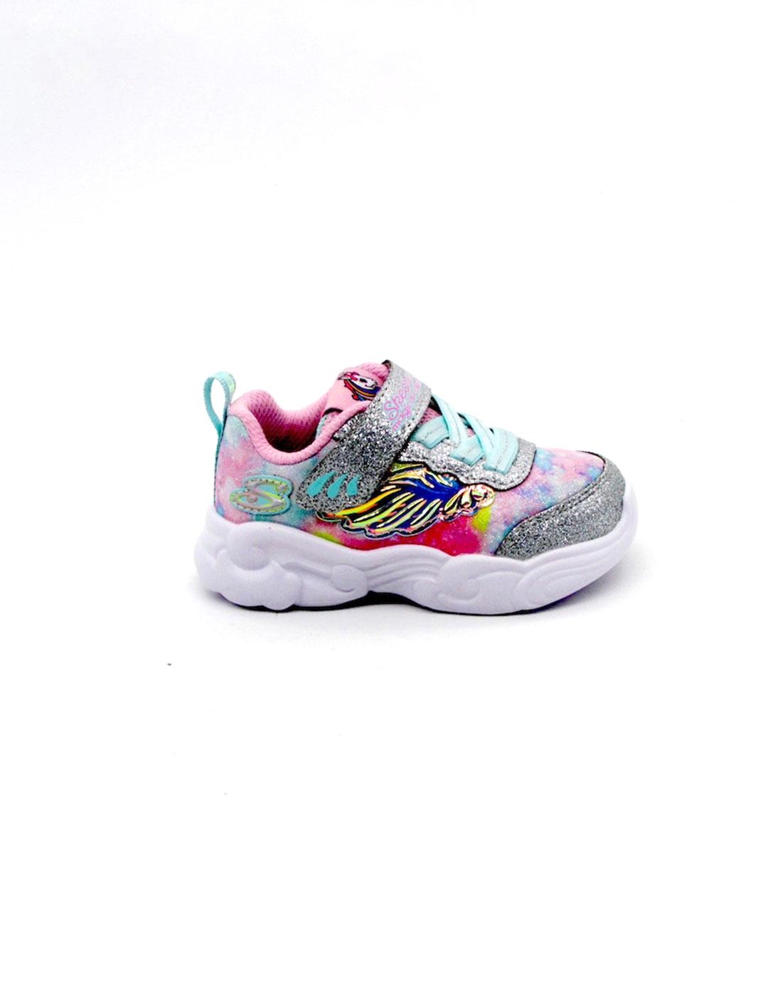 Zapatilla Skechers Unicorn Storm plata para niña