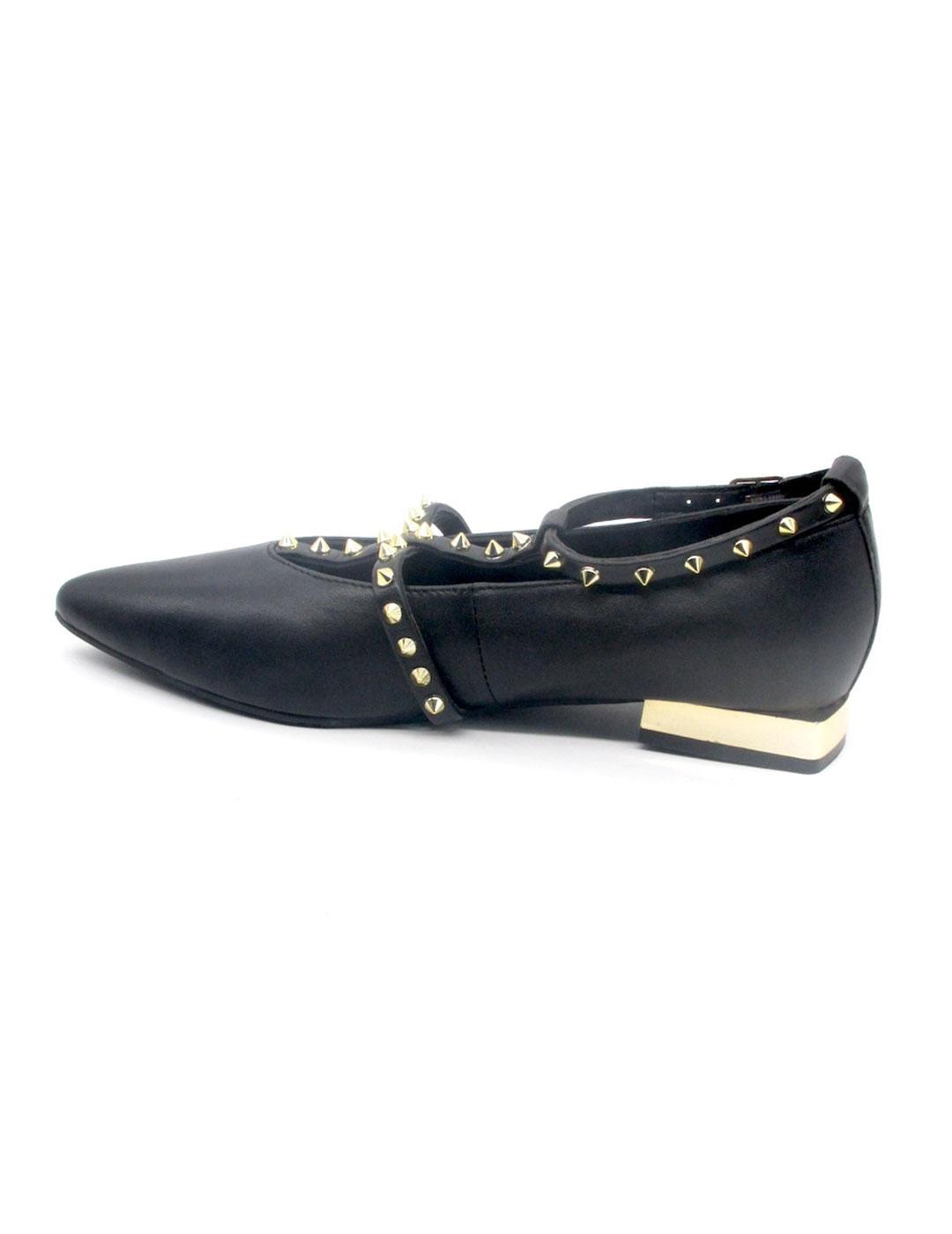 Bailarina Gioseppo 70376 negro tachuelas mujer