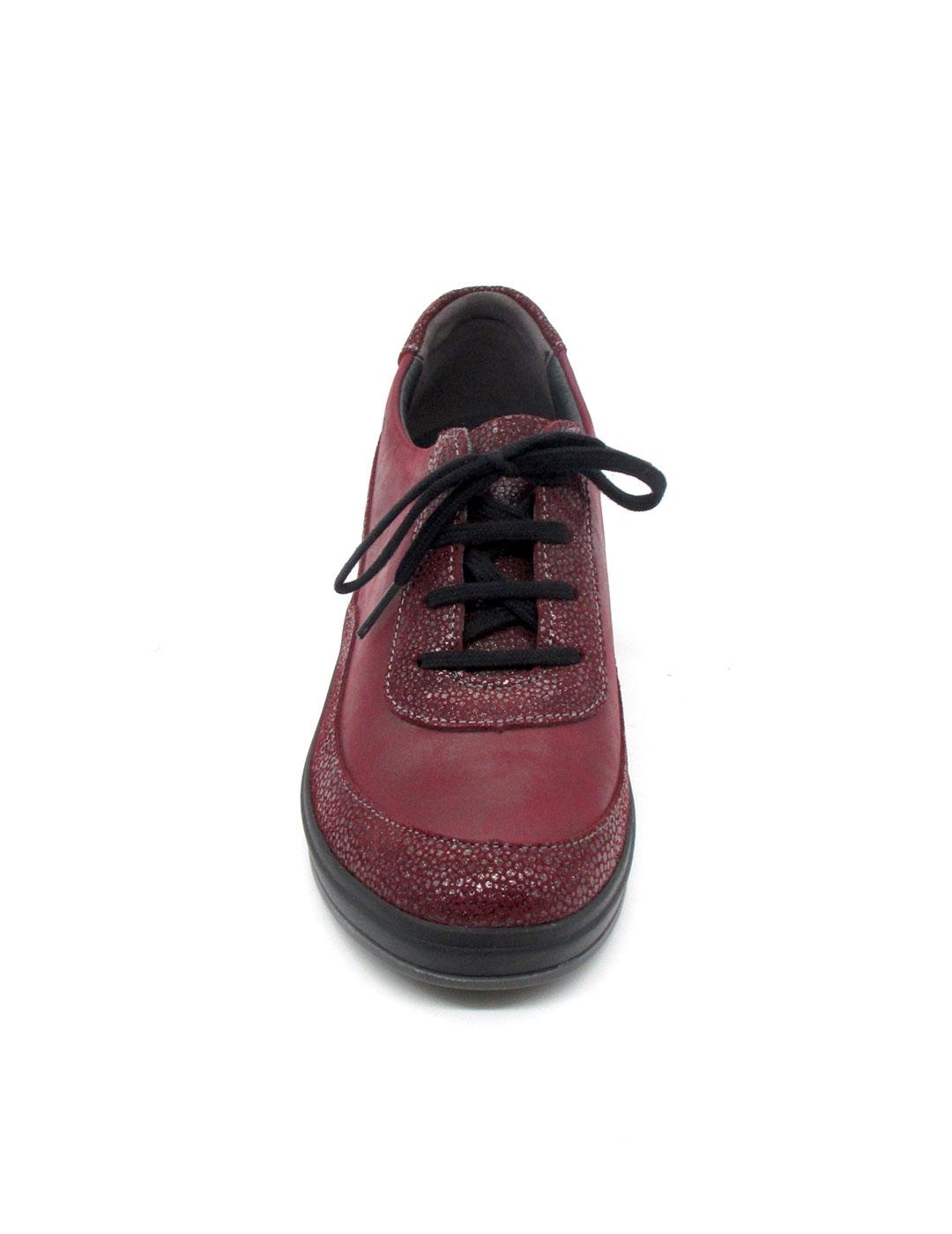 Zapato Leyland 3402 burdeos para mujer