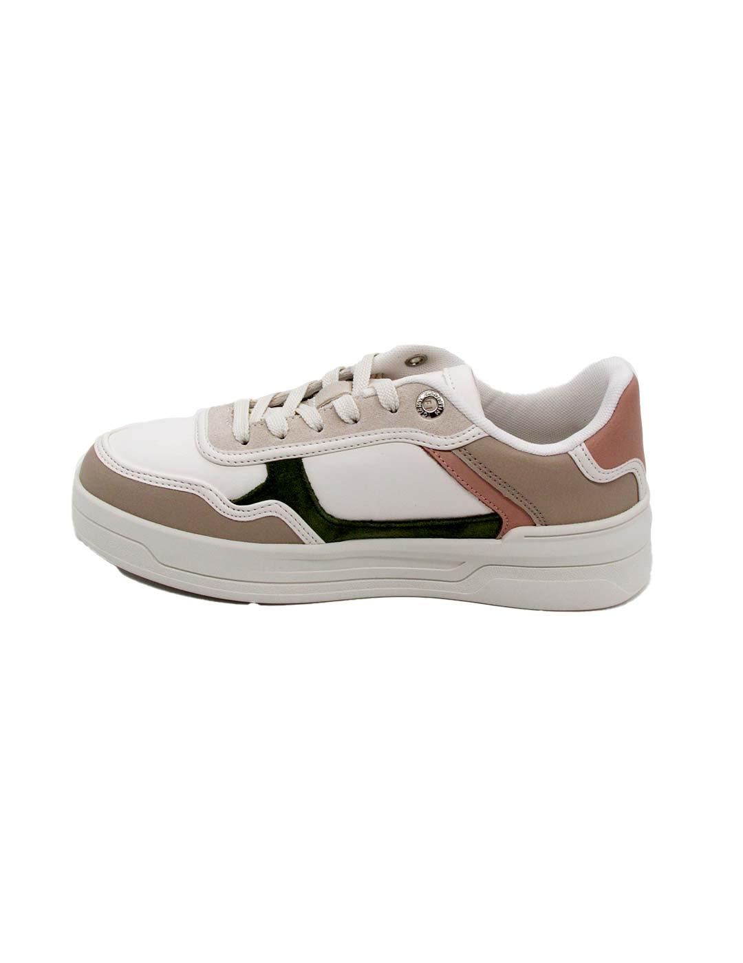 Zapatilla Tommy FWOFW07563 bco/verde mujer